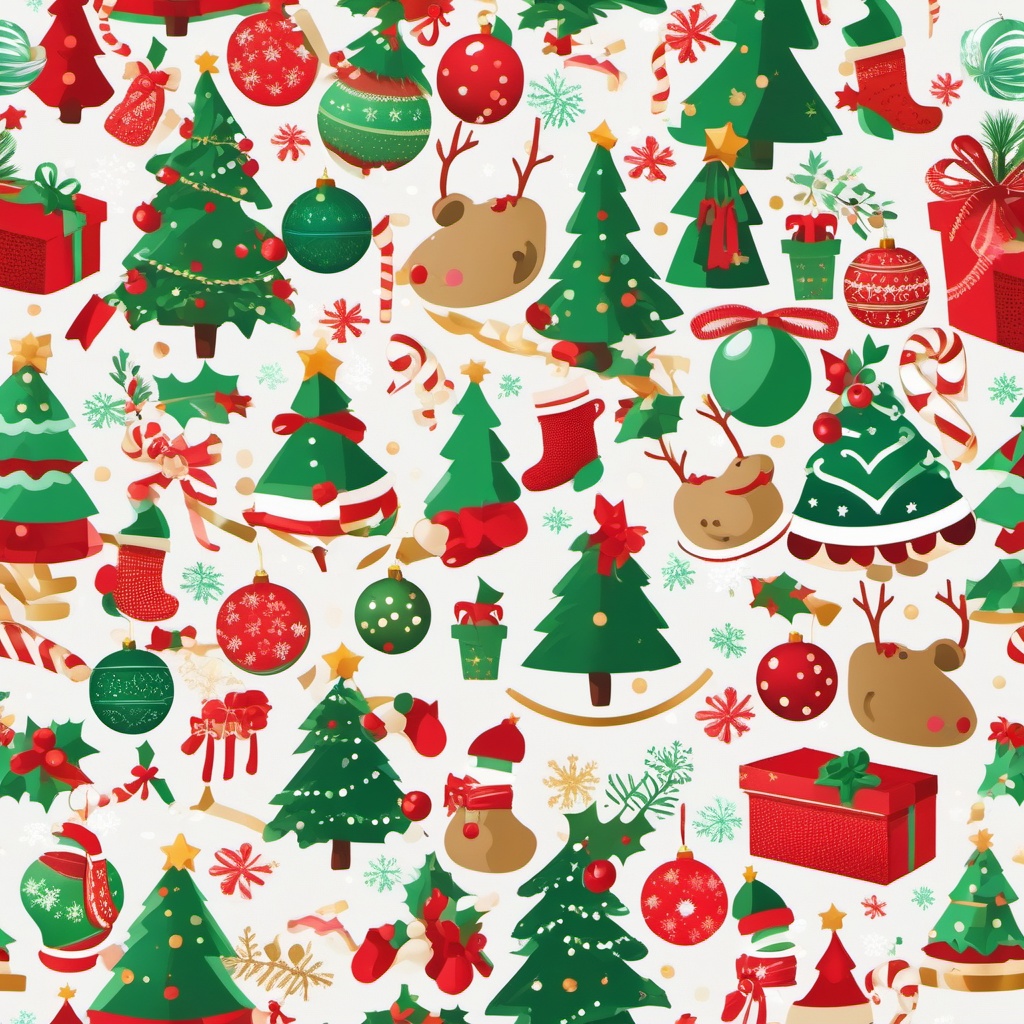 Christmas Images Clip Art,Decorating a holiday-themed website with festive images  simple, 2d flat