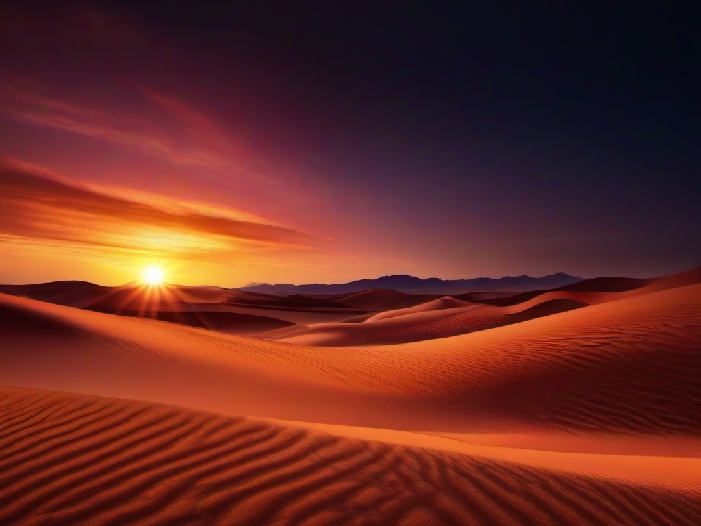 Sunset Wallpaper - Warm glow on desert landscape.  sunset background