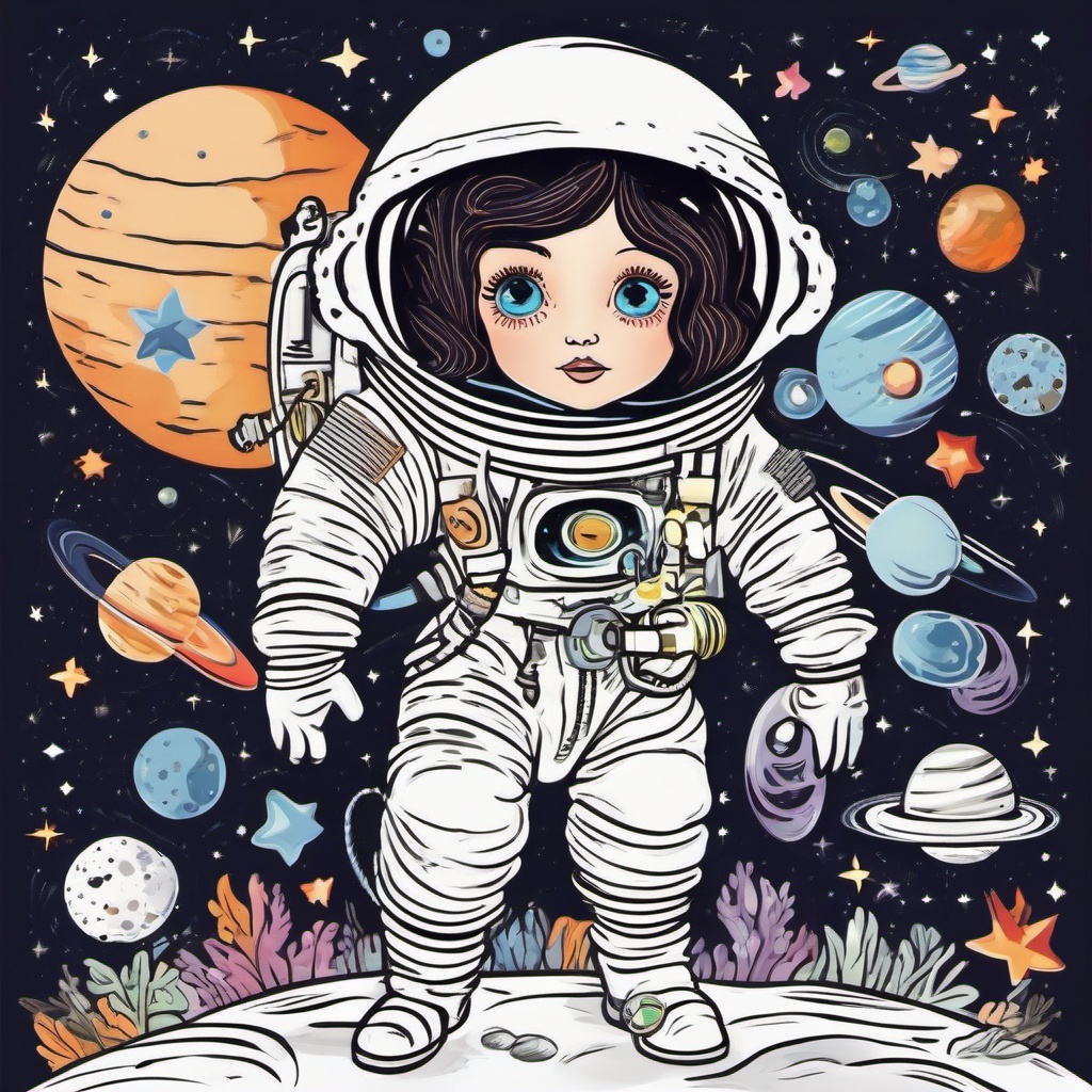 Space molly  , vector illustration, clipart