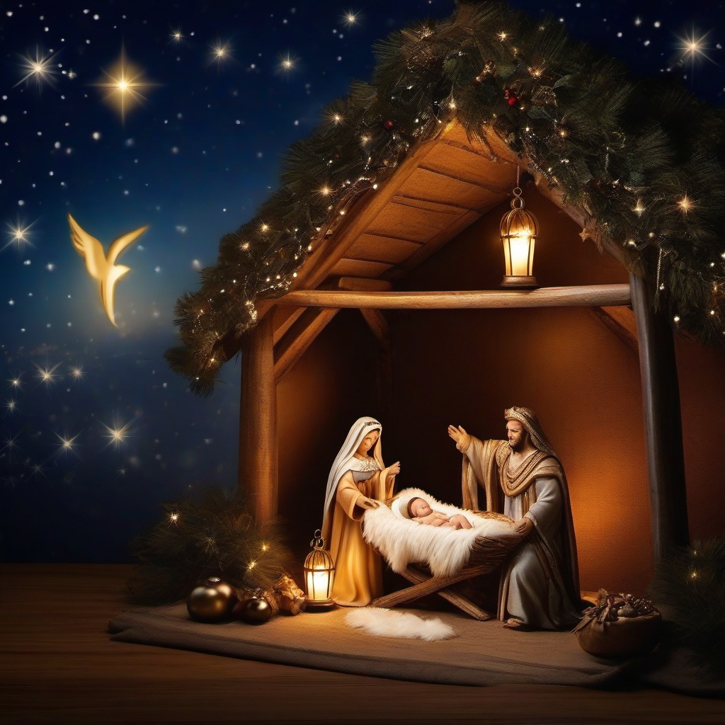 Christmas Background Wallpaper - nativity photo backdrop  