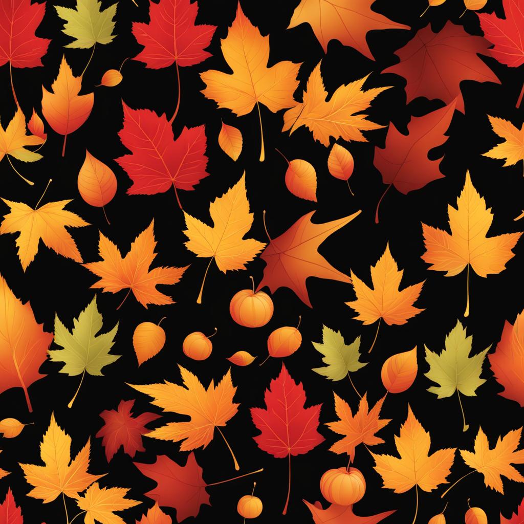 fall leaves clipart - vibrant autumn leaves, dancing in the wind 