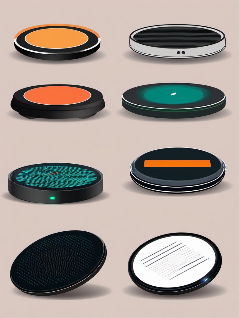 Wireless Charging Pad clipart - Wireless charging pad for devices, ,vector color clipart,minimal