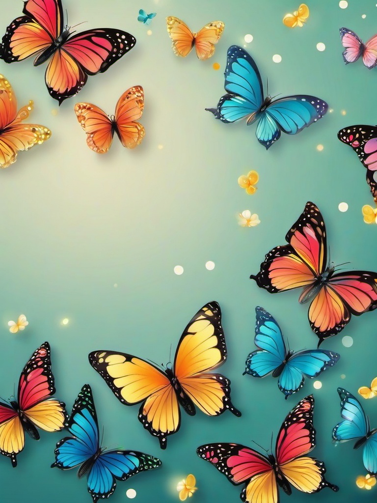 Cute Wallpaper Butterfly - Lovely butterflies in cute style  ,mobile iphone background wallpaper