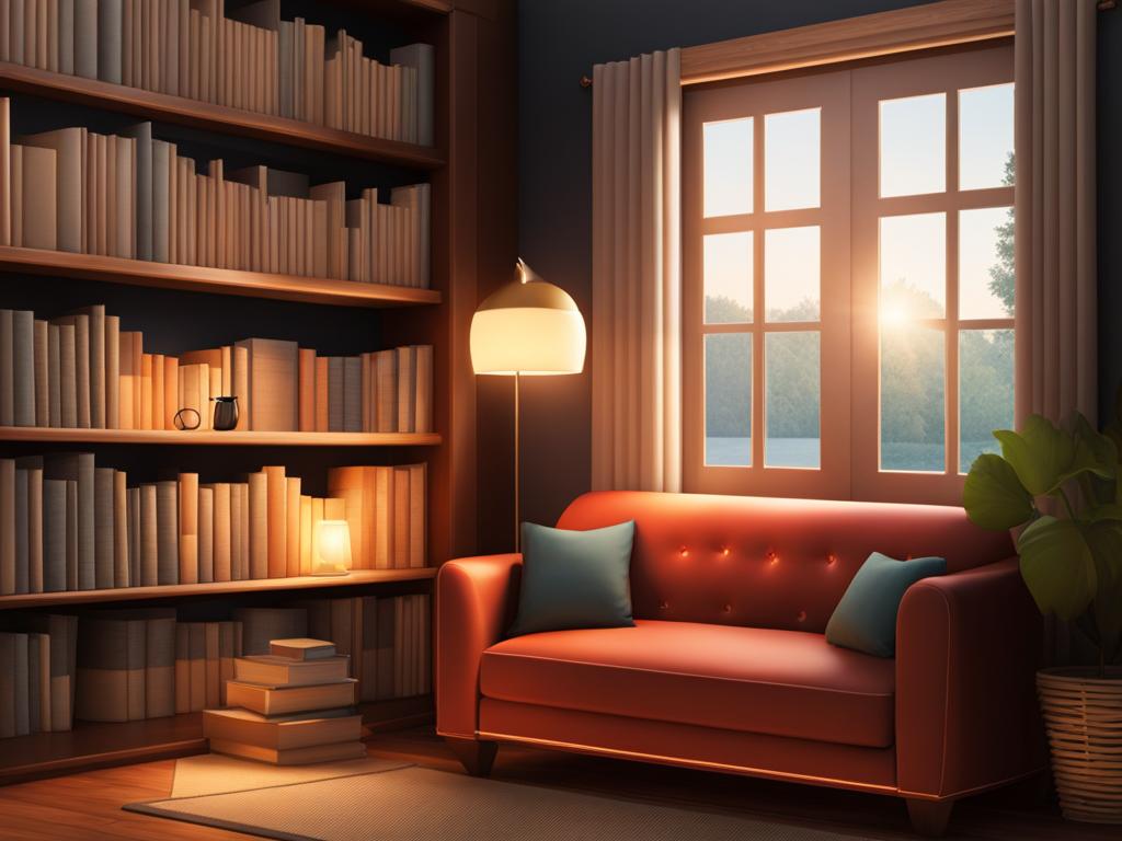 book clipart on a cozy reading nook - inviting you to explore its pages. 