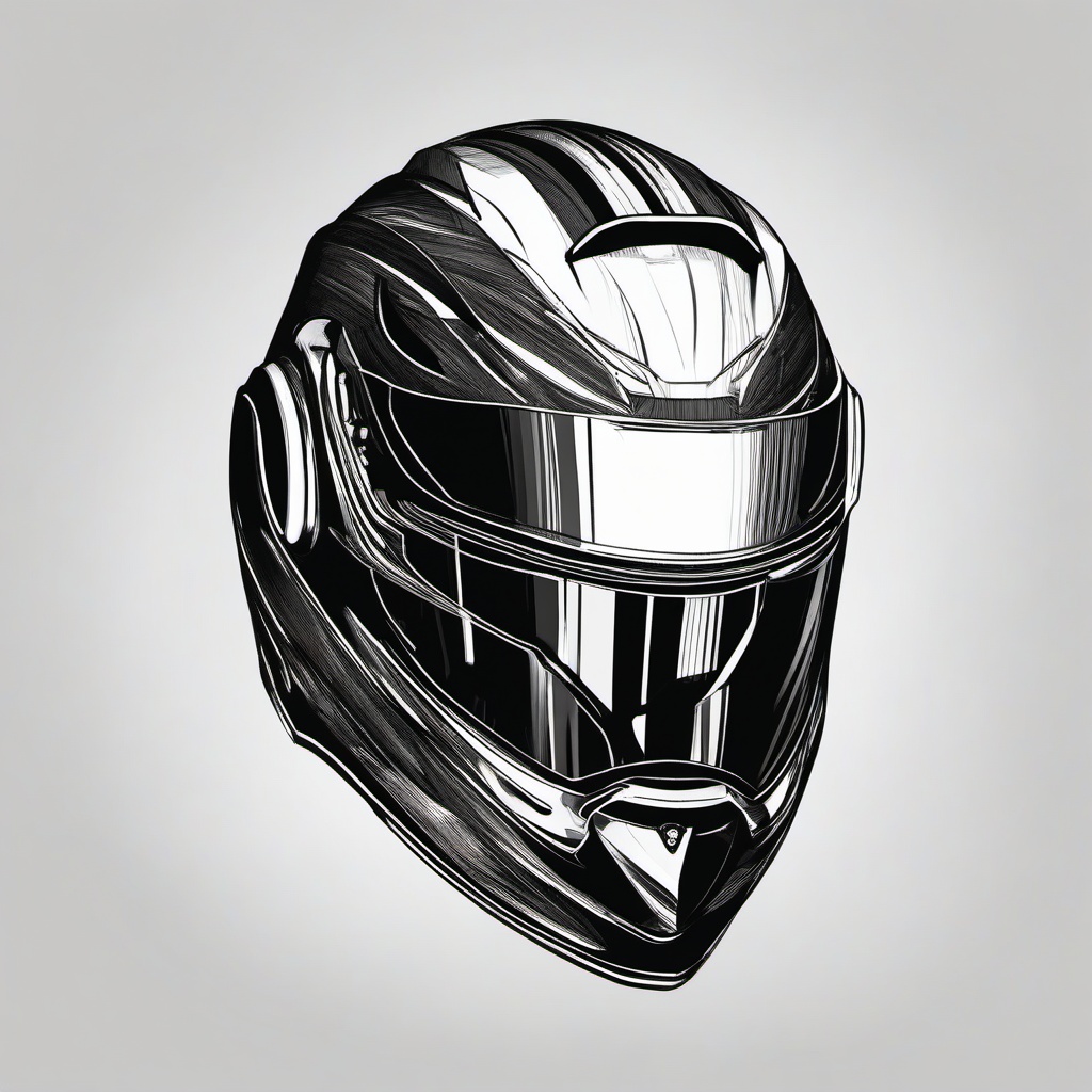 drawing of helmet  minimal rough scribbles,doodles,black and white