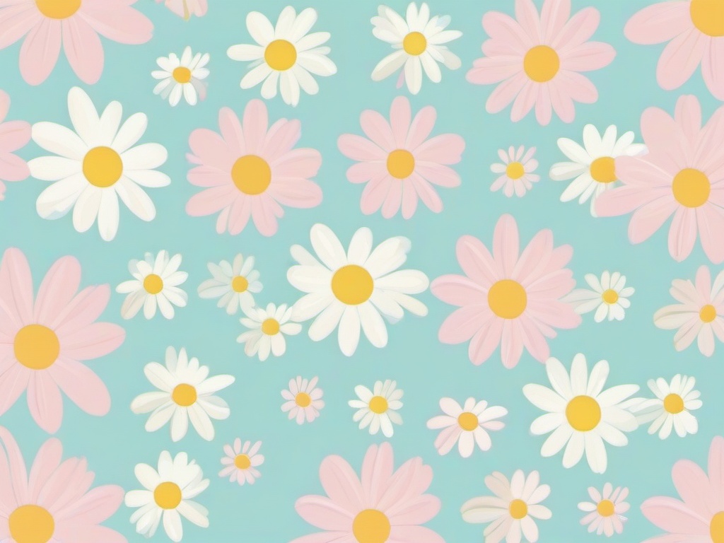 pastel cute daisy wallpaper  ,desktop background wallpaper