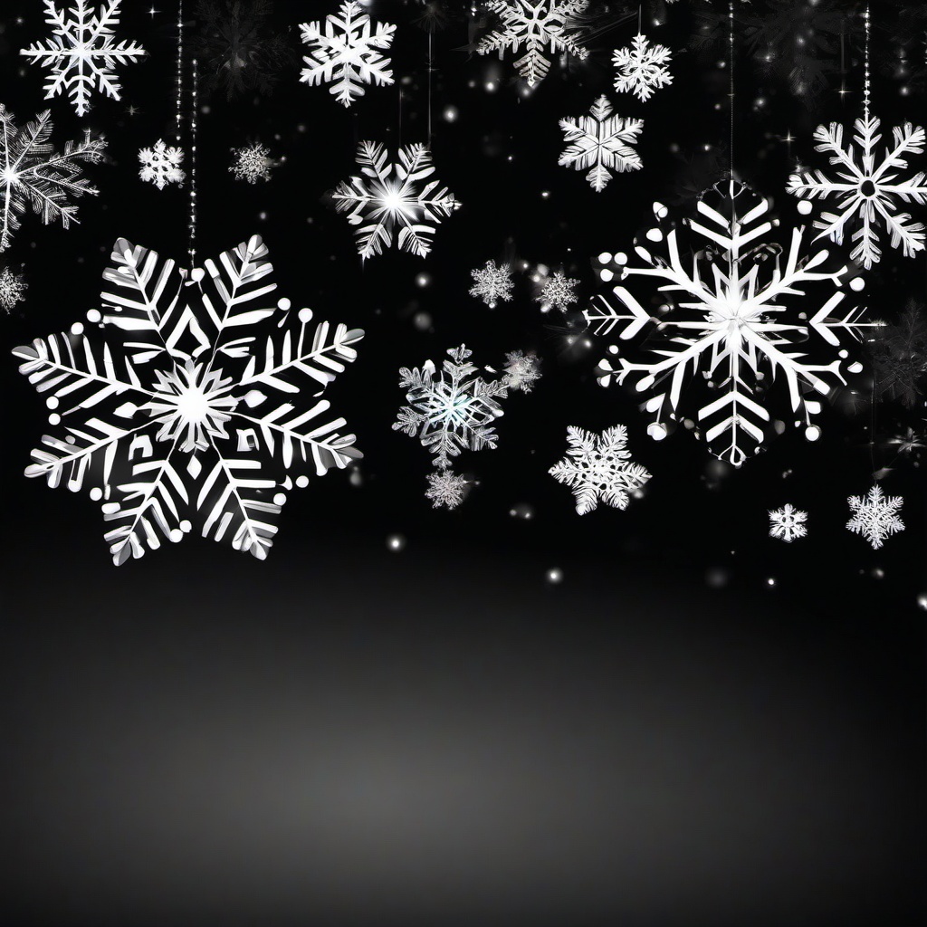 Christmas Background Wallpaper - black background with snowflakes  