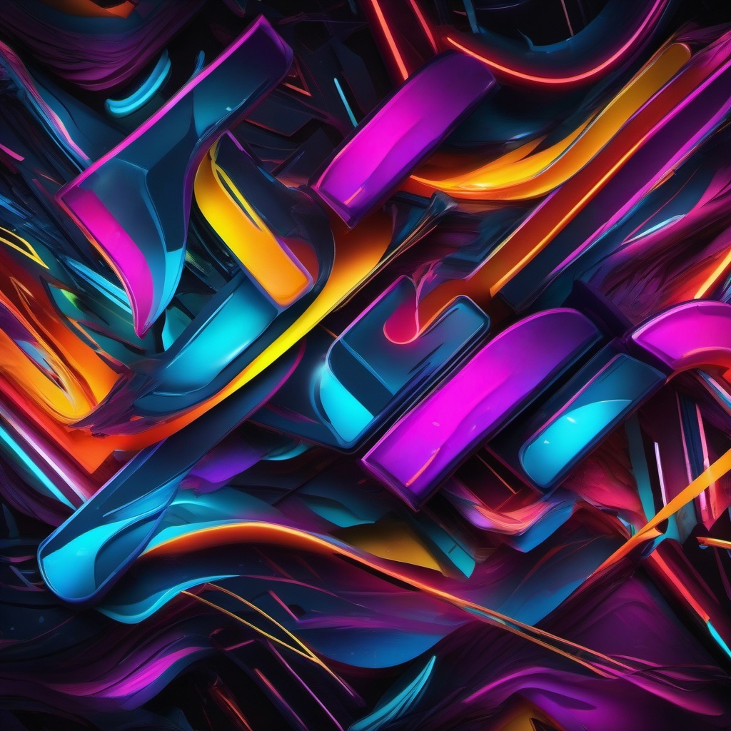 Abstract neon graffiti murals top view, product photoshoot realistic background, hyper detail, high resolution