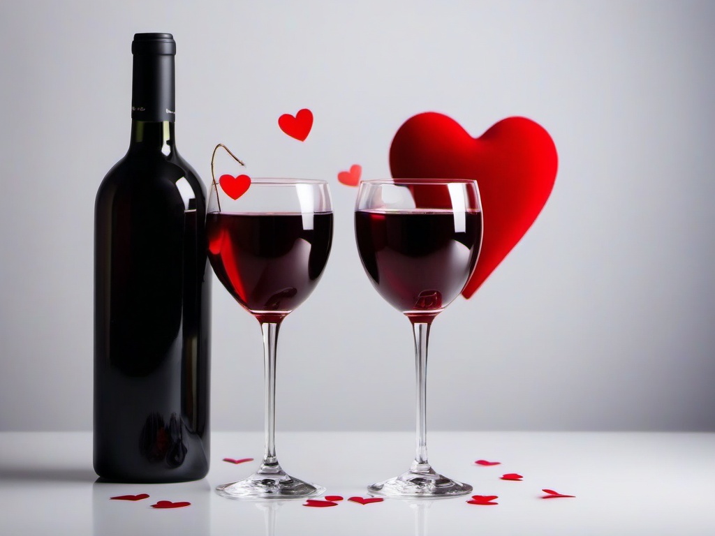 Happy Anniversary image - Two wine glasses with red hearts and Happy Anniversary in white text  aesthetic pictures photo