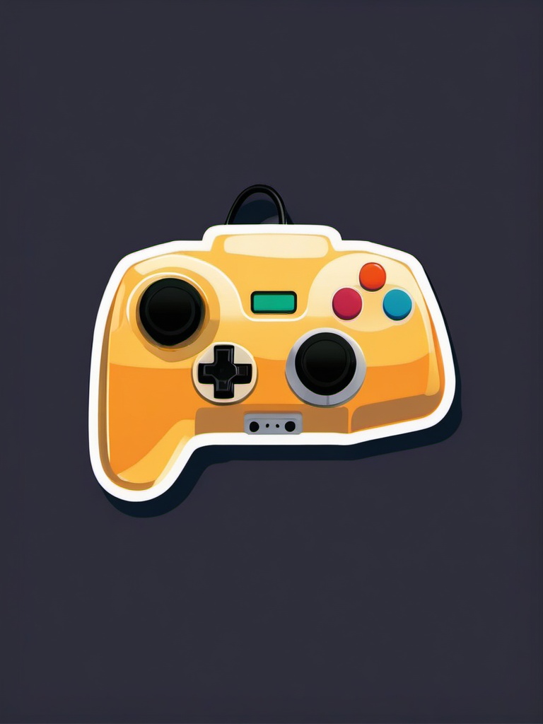 Retro game controller sticker- Nostalgic gaming, , sticker vector art, minimalist design