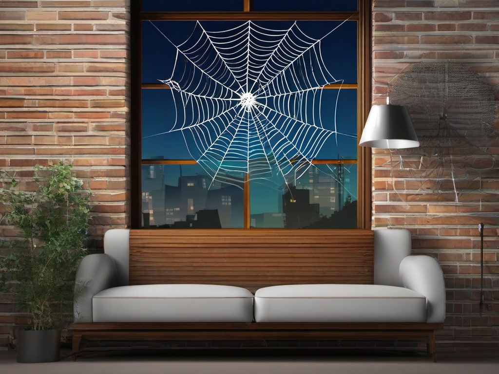 Spider Web clipart - spider web on a window  