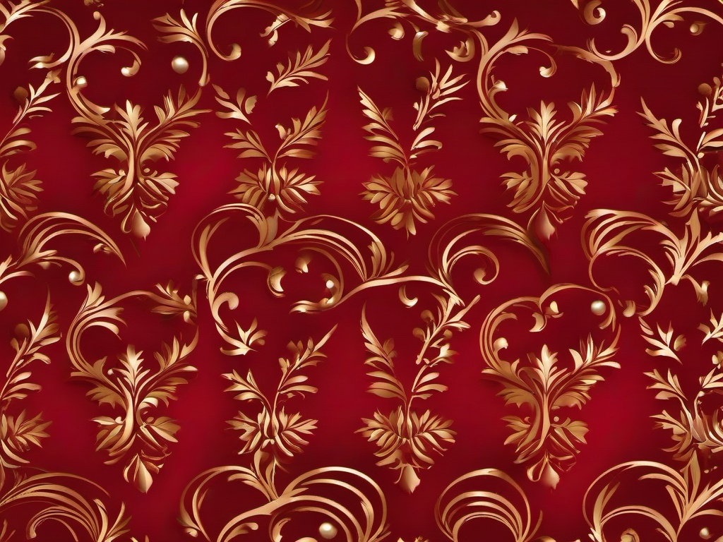 Christmas Wallpaper Red-Rich red background with festive holly and gold accents  background wallpaper