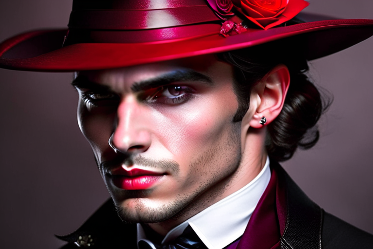 carmine vampire mesmerizes with elegance. 