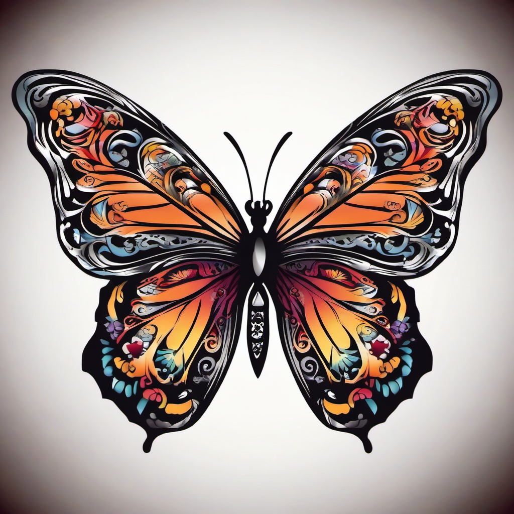 name butterfly tattoo designs  