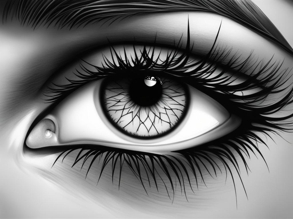 eye tattoo design black and white 