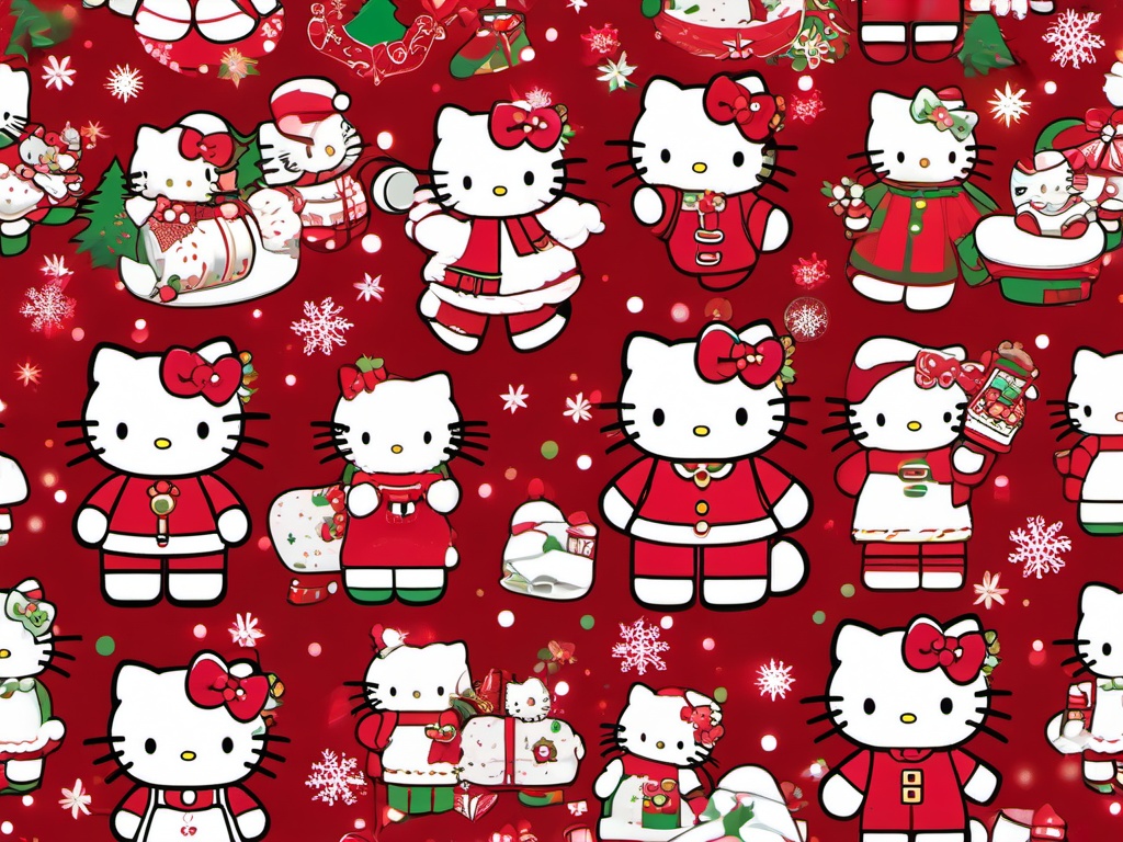 Christmas Hello Kitty Background  