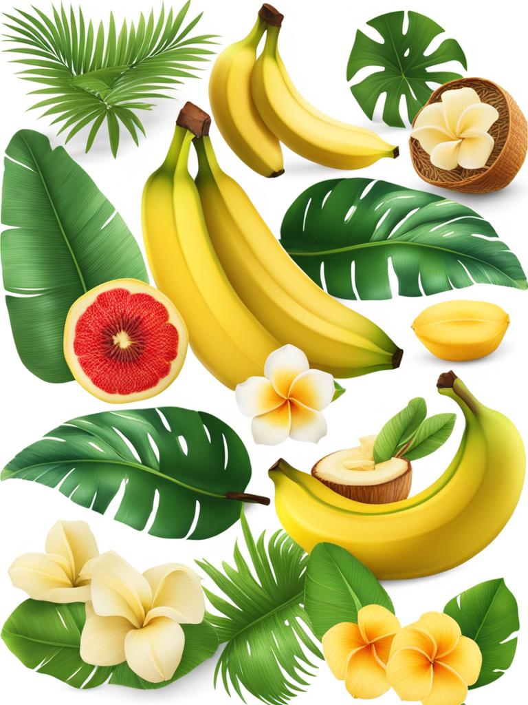 banana clipart transparent background in a tropical paradise - a tropical delight. 