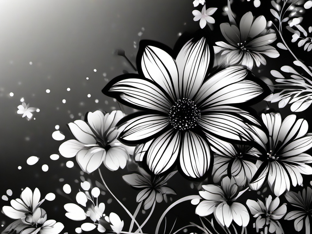 cute black flower wallpaper  ,desktop background wallpaper