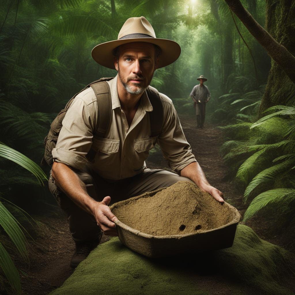 adventurous archaeologist uncovering a long-lost civilization deep in the jungle. 