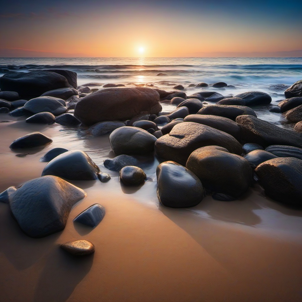 Beach background - rocky beach background  