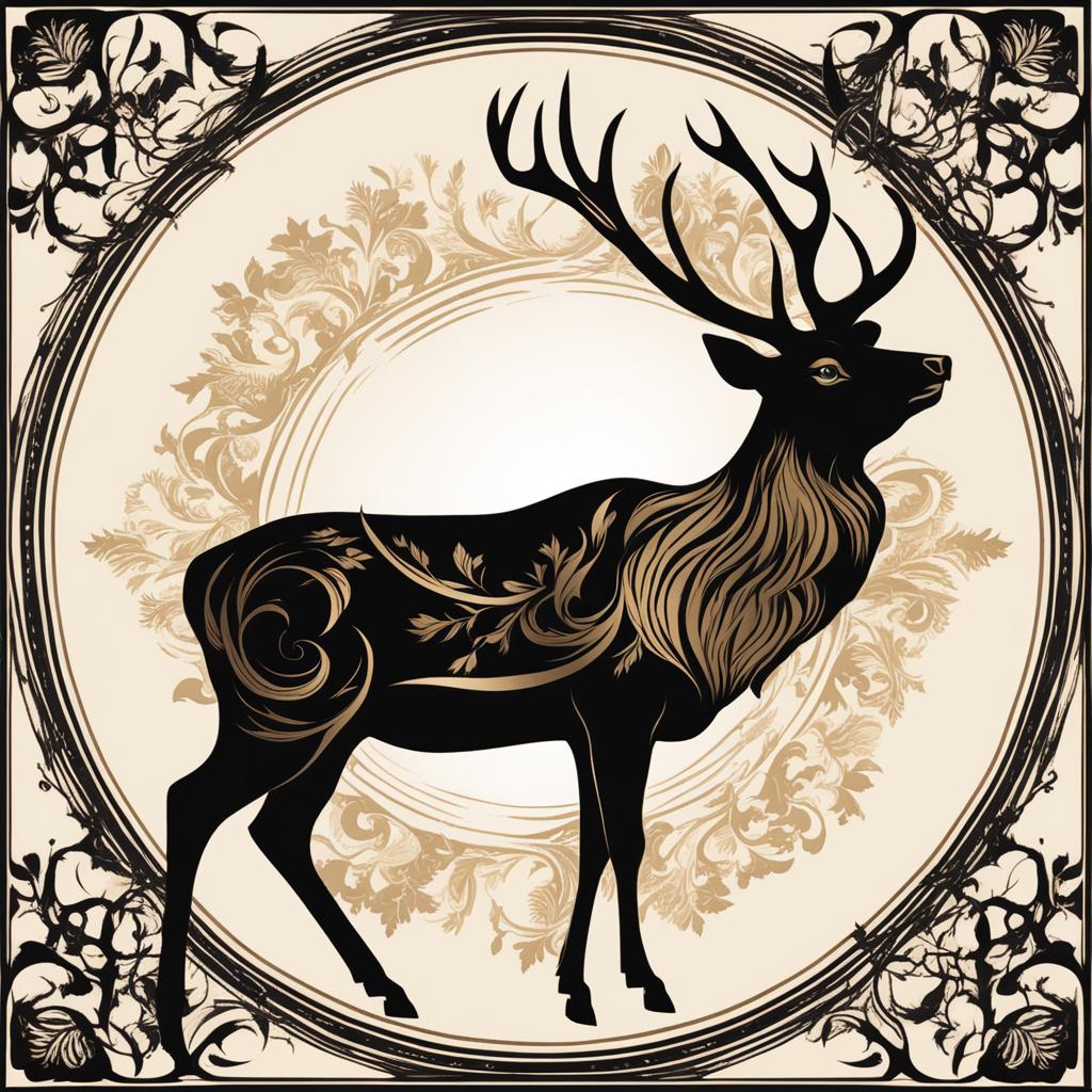 deer clipart - a majestic deer, with antlers that tell tales of the forest's grandeur 