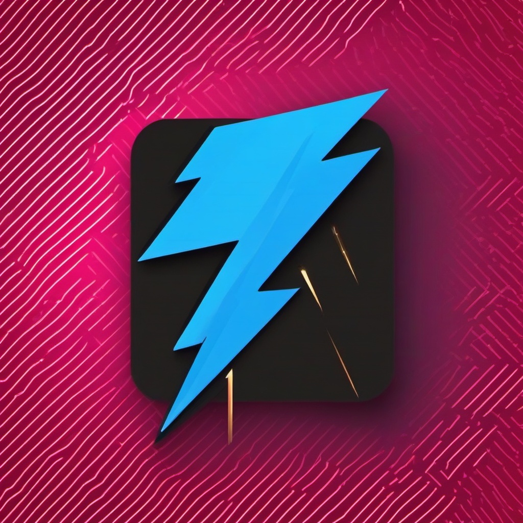 Lightning Bolt Strike Icon - Lightning bolt strike icon for power,  color vector clipart, minimal style