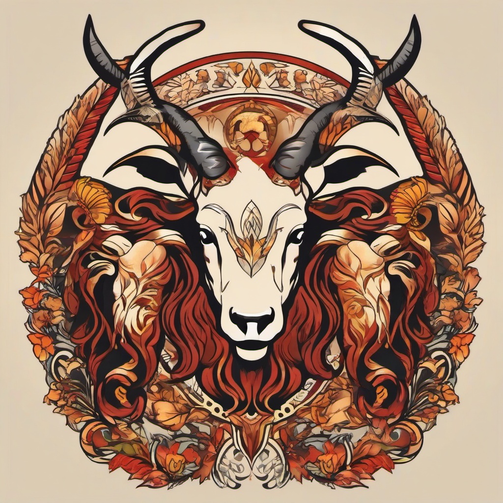 aries and taurus tattoo  simple vector color tattoo