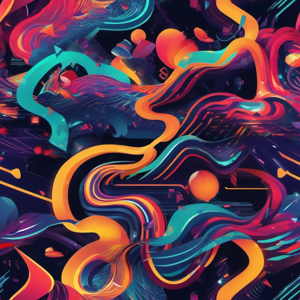 Gamer Wallpaper - Intense Gaming Showdown in Virtual Reality wallpaper, abstract art style, patterns, intricate