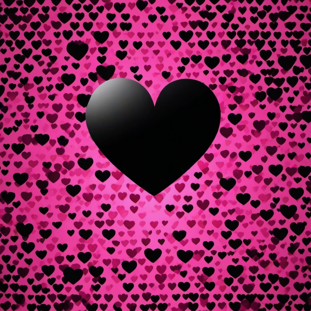 Heart Background Wallpaper - pink background black heart  