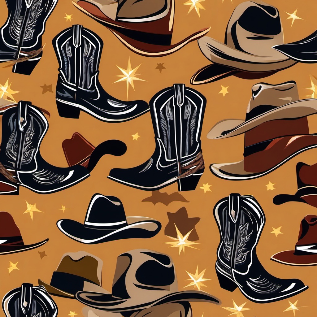 Cowboy Boot clipart - cowboy boot with a hat and lasso  