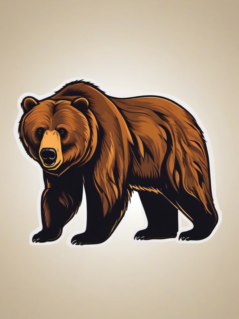 kodiak bear tattoo  simple vector color tattoo