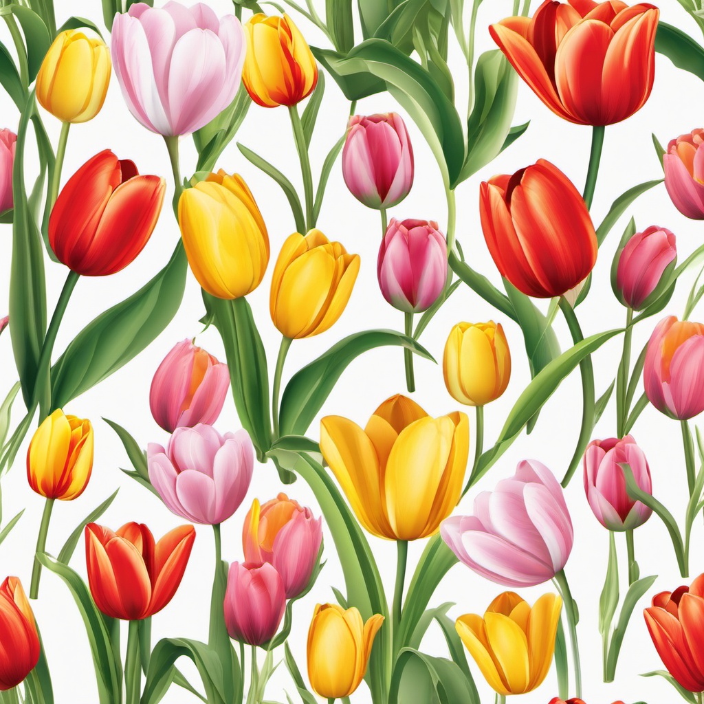 Spring Flower clipart - blooming tulips  clipart