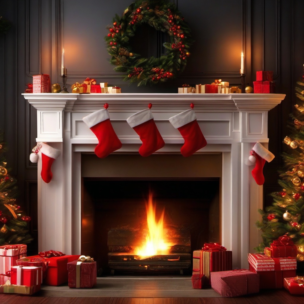 Christmas Background Wallpaper - christmas fireplace background video  