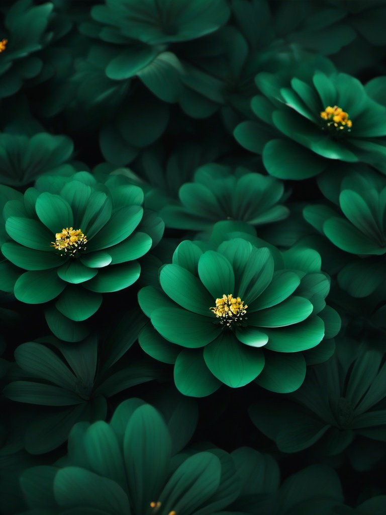 Dark Green Flower Background  ,mobile iphone background wallpaper