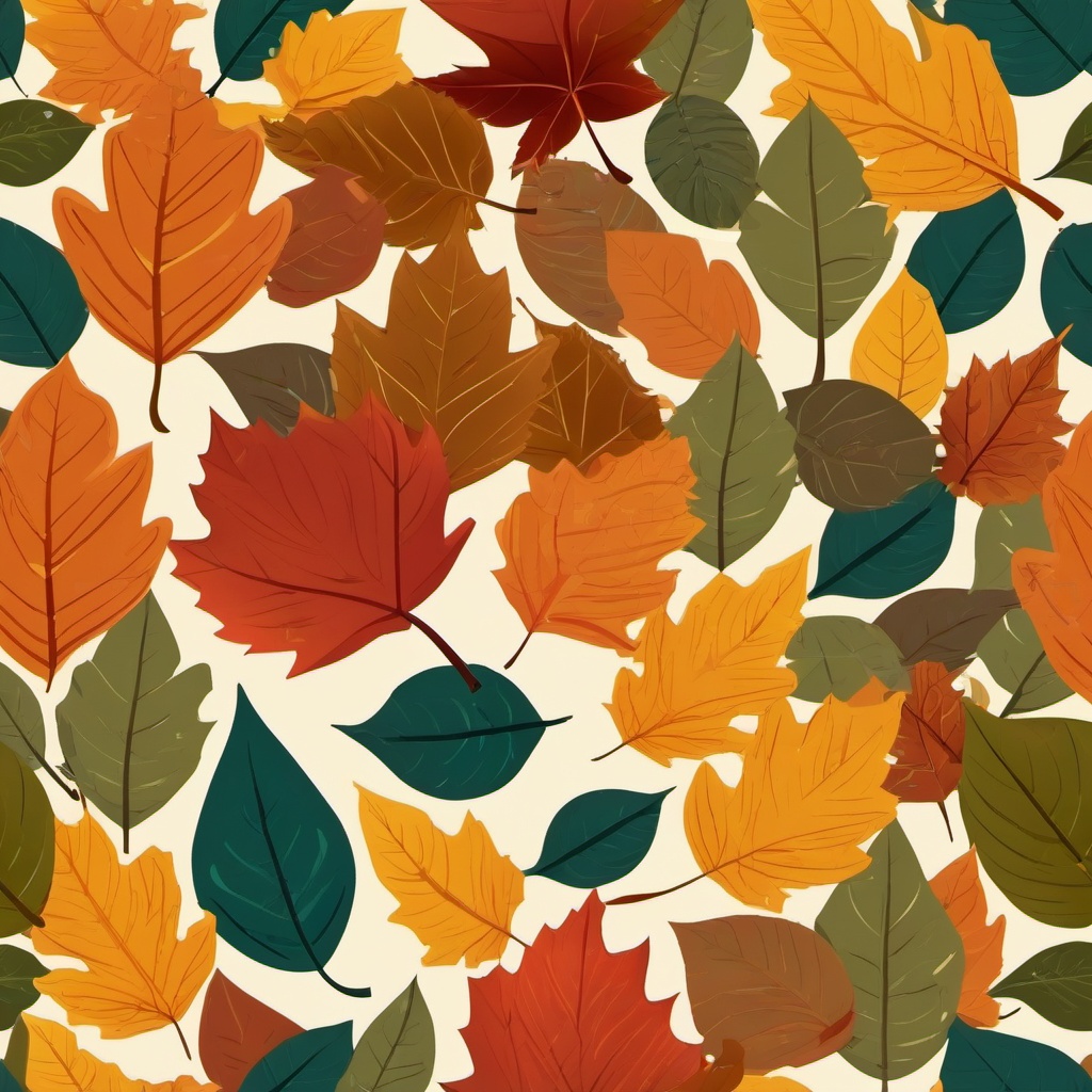 Autumn Leaves Falling clipart - Leaves falling from the trees, ,vector color clipart,minimal