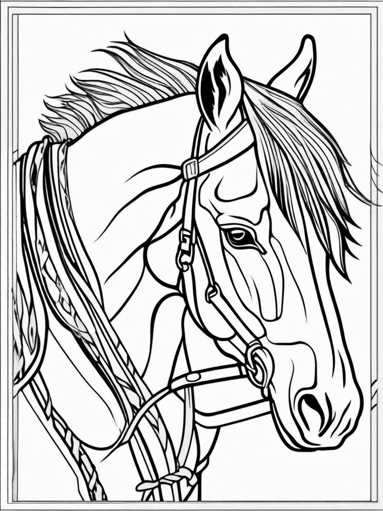 Mule Coloring Pages - Sturdy Pack Carrying Mammal  black outline printable coloring page