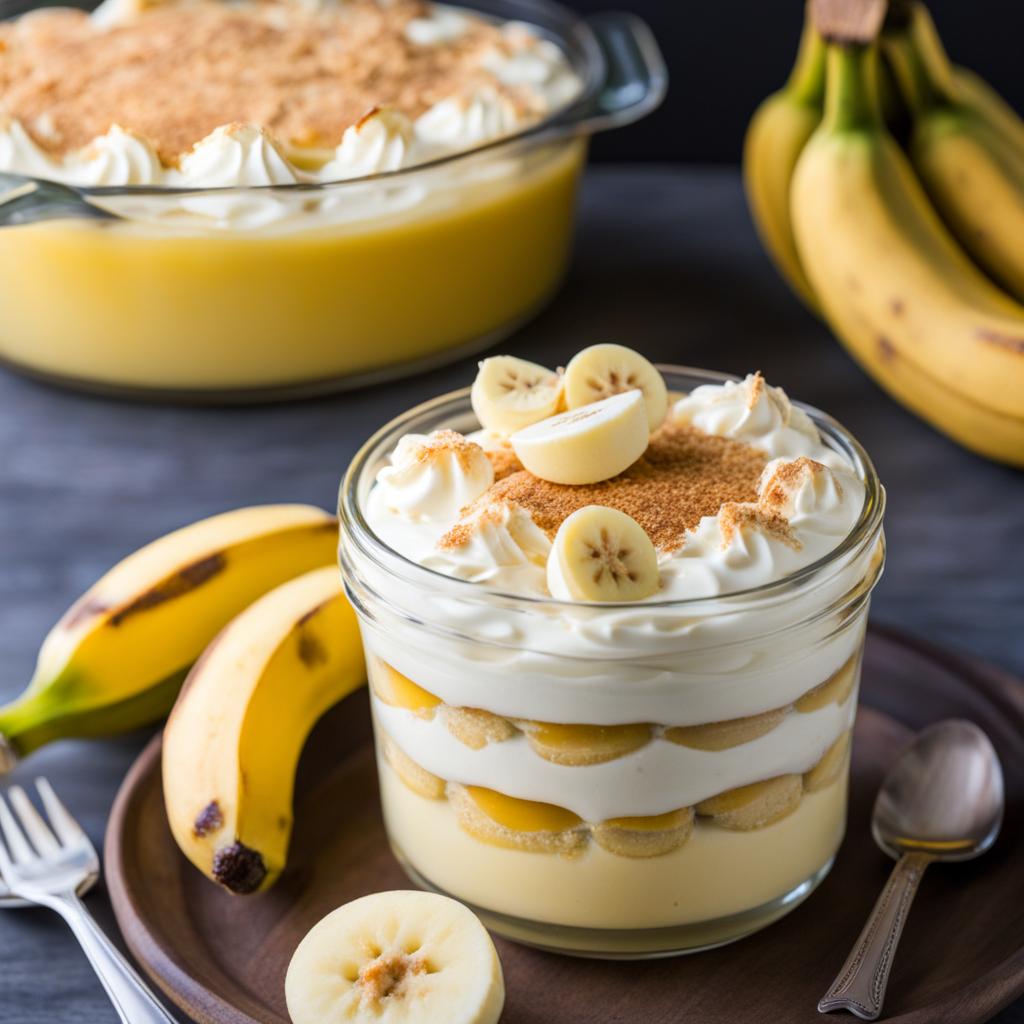 banana pudding layered with ripe bananas, vanilla wafers, and creamy custard. 