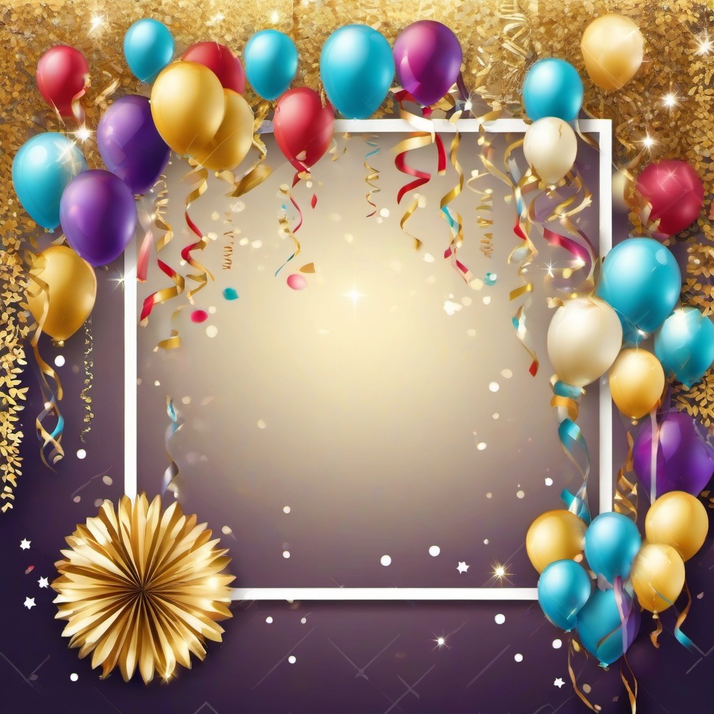 Happy New Year clipart - New Year decorations and streamers  