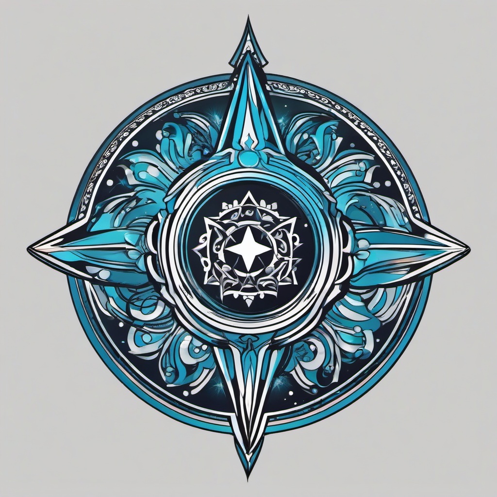 aquarius star tattoo  simple vector color tattoo