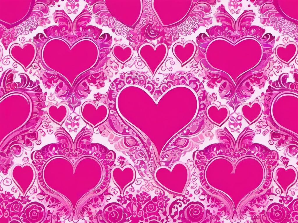 Pink Heart Wallpaper - Cute Pink Hearts Pattern  intricate patterns, splash art, wallpaper art