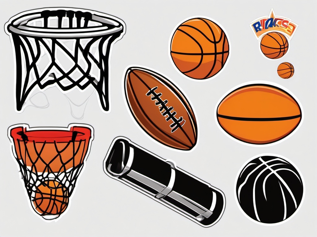 Basketball Clipart, High-flying basketball slam dunks. 