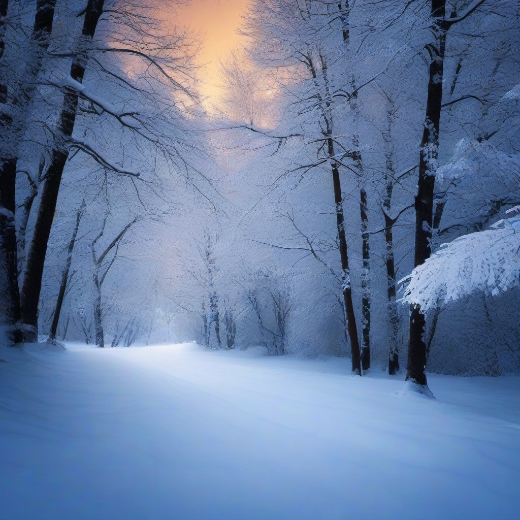 Winter background wallpaper - snow covered trees background  