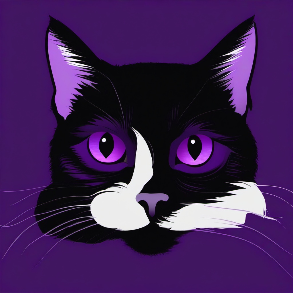 Purple Background Wallpaper - black cat purple background  