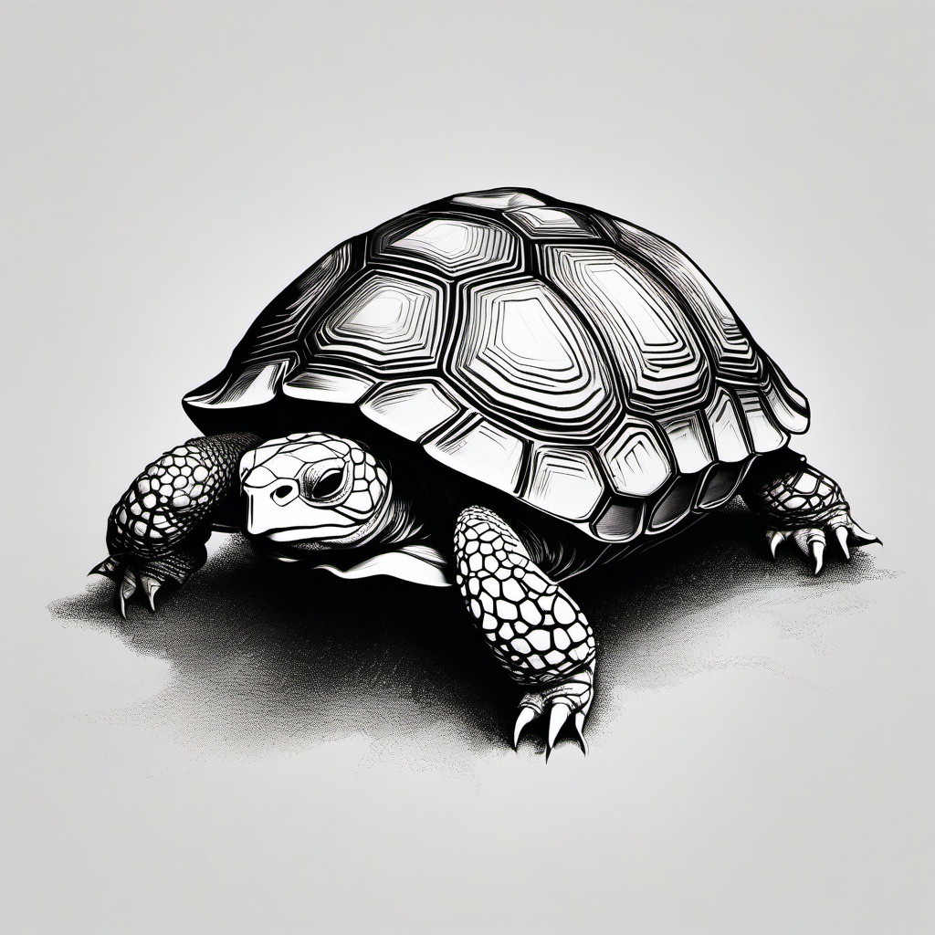 drawing of a leopard tortoise  minimal rough sketch scribbles,doodles,black and white