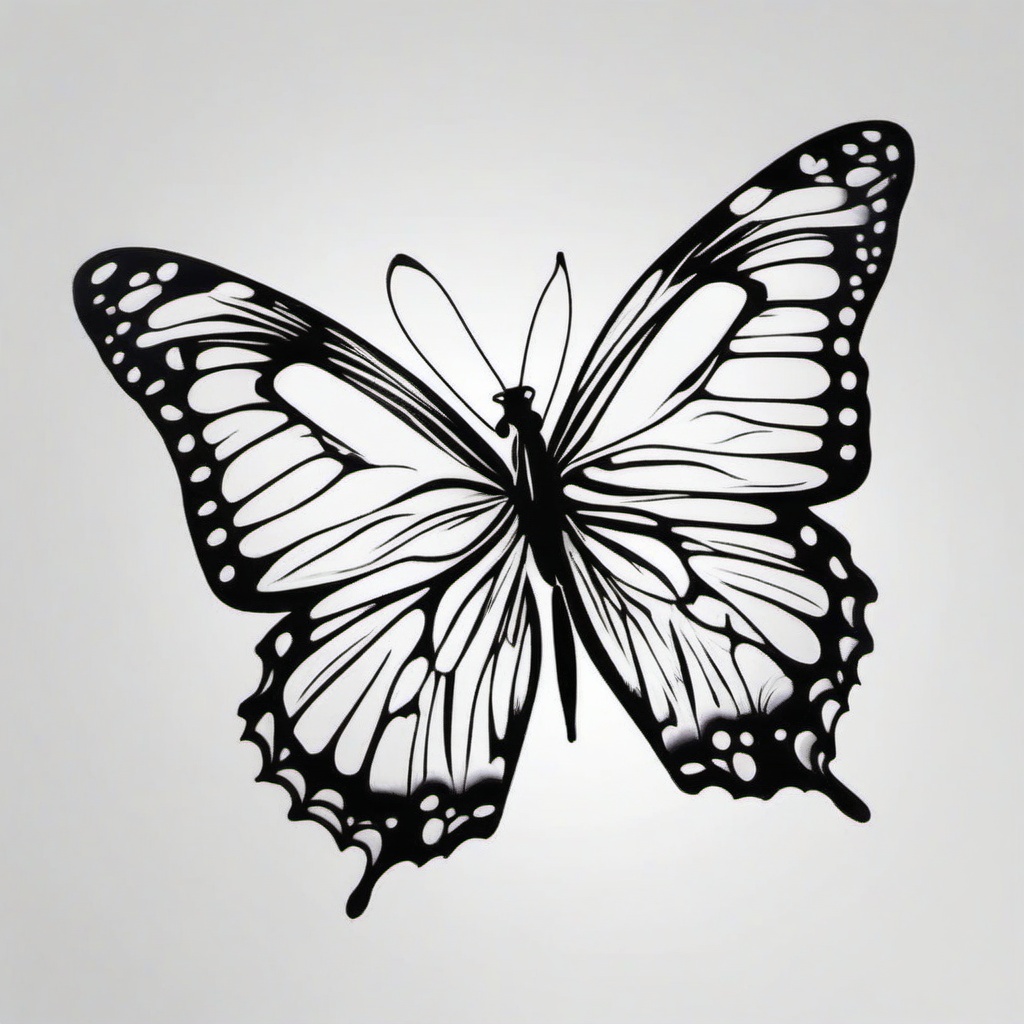 butterfly tattoo designs for ladies  simple color tattoo, minimal, white background