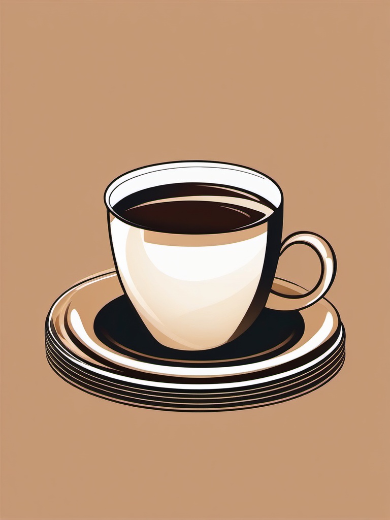 Coffee Cup clipart - coffee cup with a cozy café background  color,minimalist,vector clipart