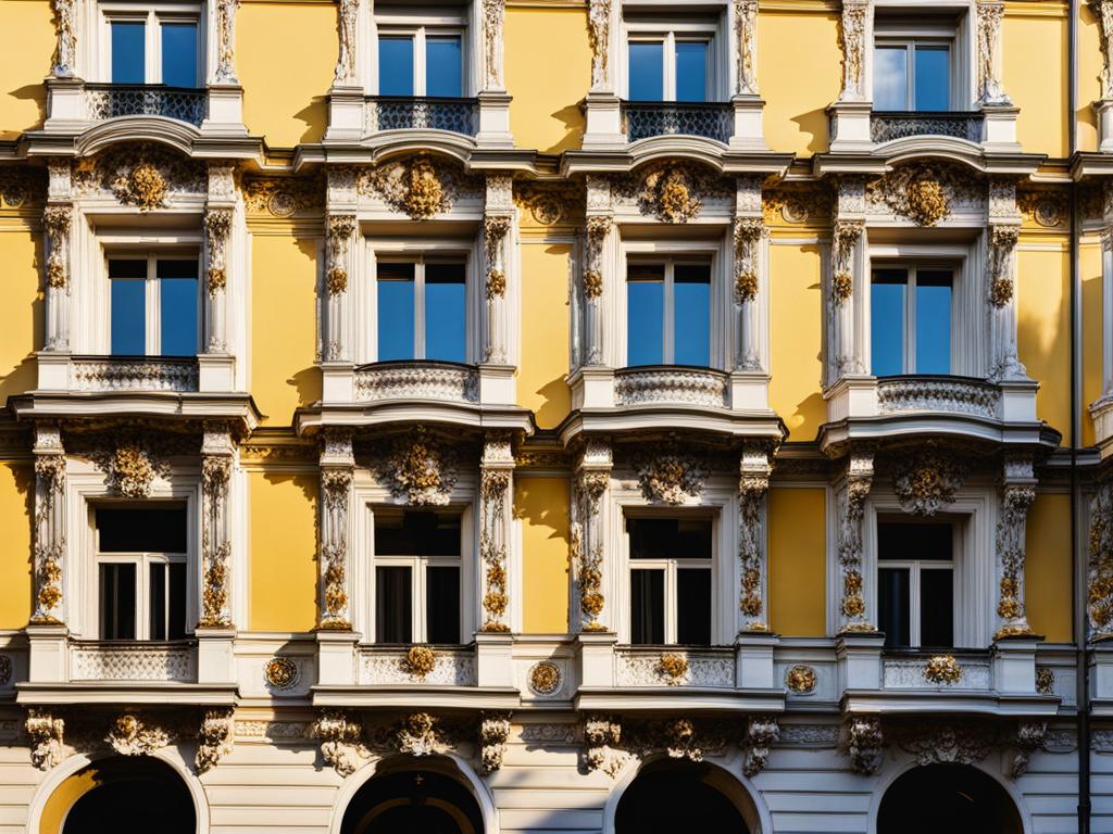 baroque palaces, adorned with ornate facades, stand proudly along the grand boulevards of vienna, austria. 