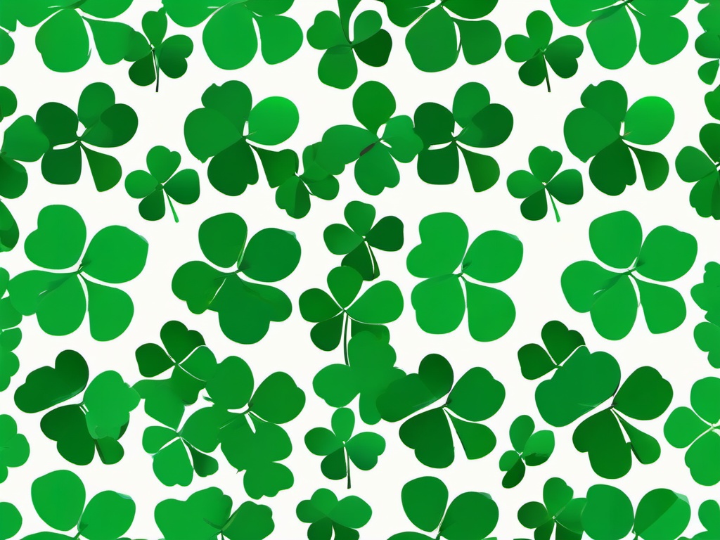 4 Leaf Clover clipart - clover patch with various leaf shapes  