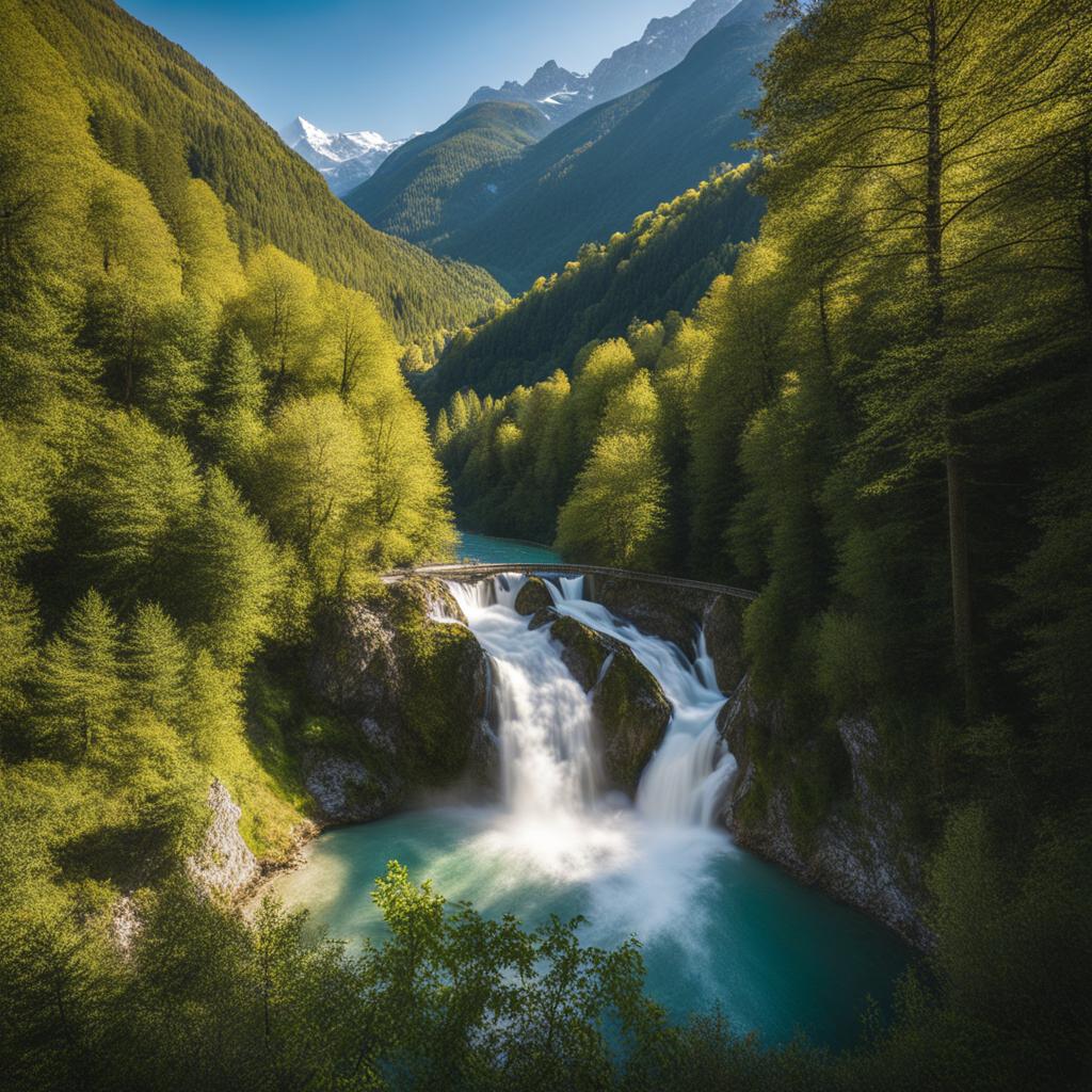 exotic vallemaggia waterfalls - illustrate the exotic vallemaggia waterfalls, hidden within the remote valleys of the swiss alps. 