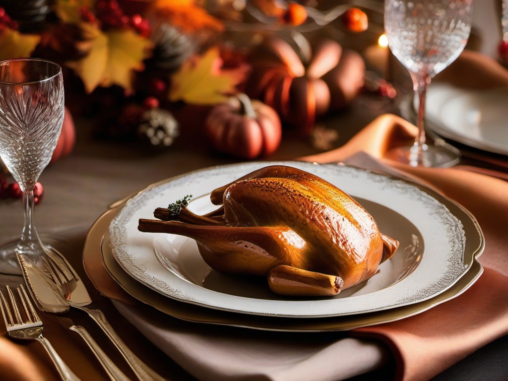 Thanksgiving Wallpaper-A festive Thanksgiving table setting, with elegant tablecloths, sparkling centerpieces, and festive tableware.  aesthetic background wallpaper